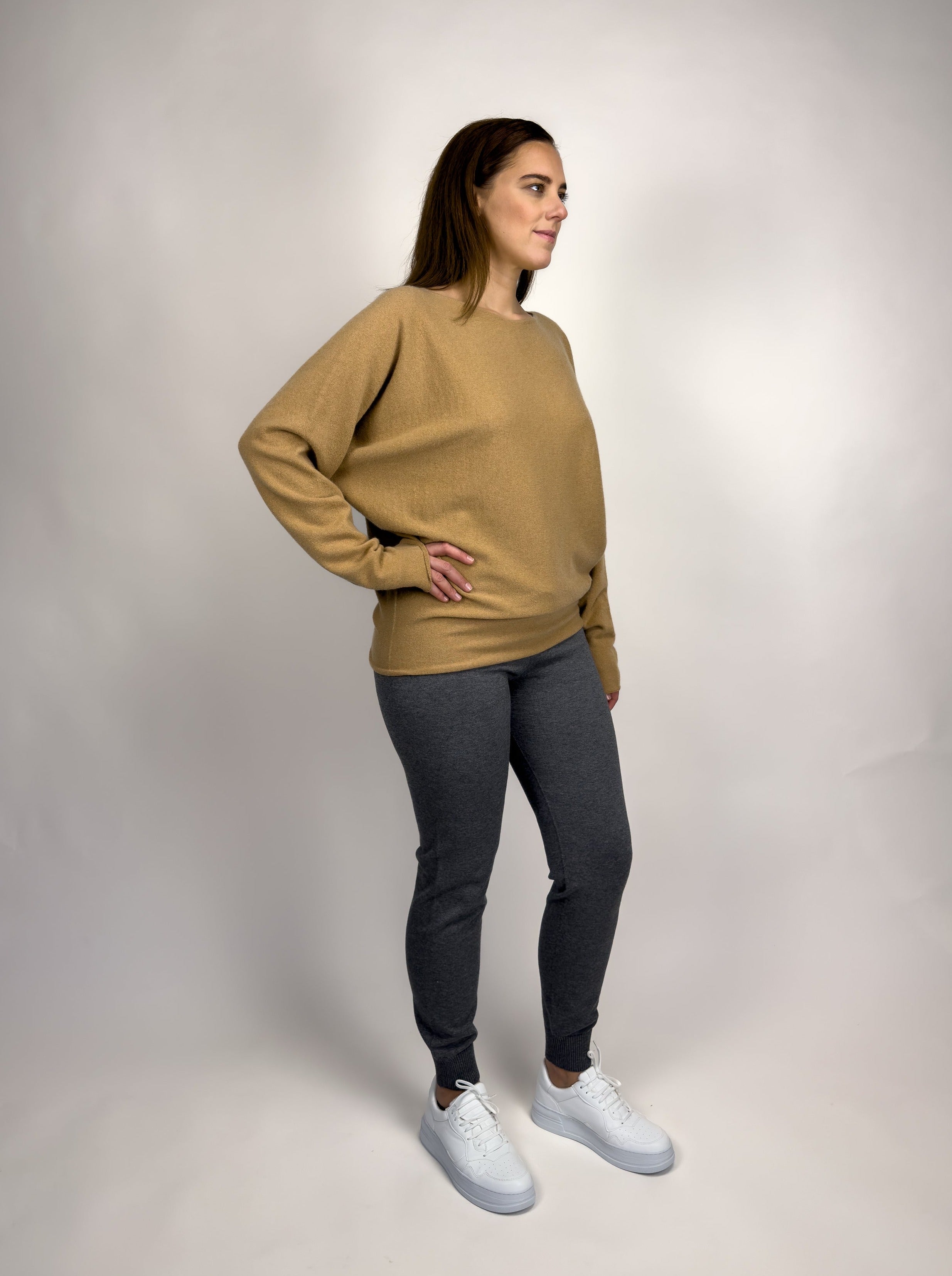 Penelope Long dolman sleeve cashmere sweater